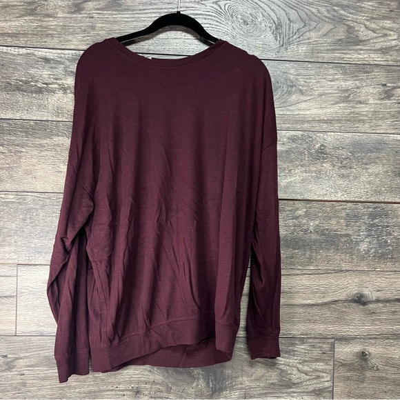 Athleta Long Sleeve Top – Burgundy – Size M - Picture 1 of 5